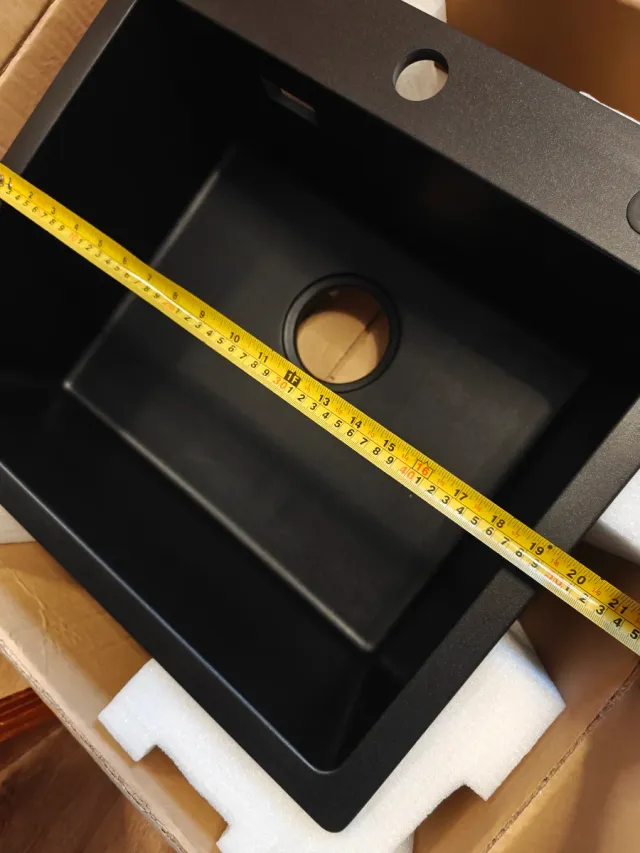 Fregadero de cocina de granito negro antracita