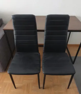 Juego de 2 sillas negras