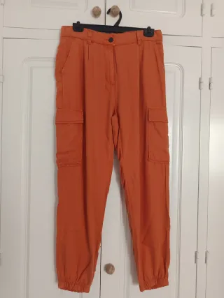 Pantalones cargo anchos Lefties naranja