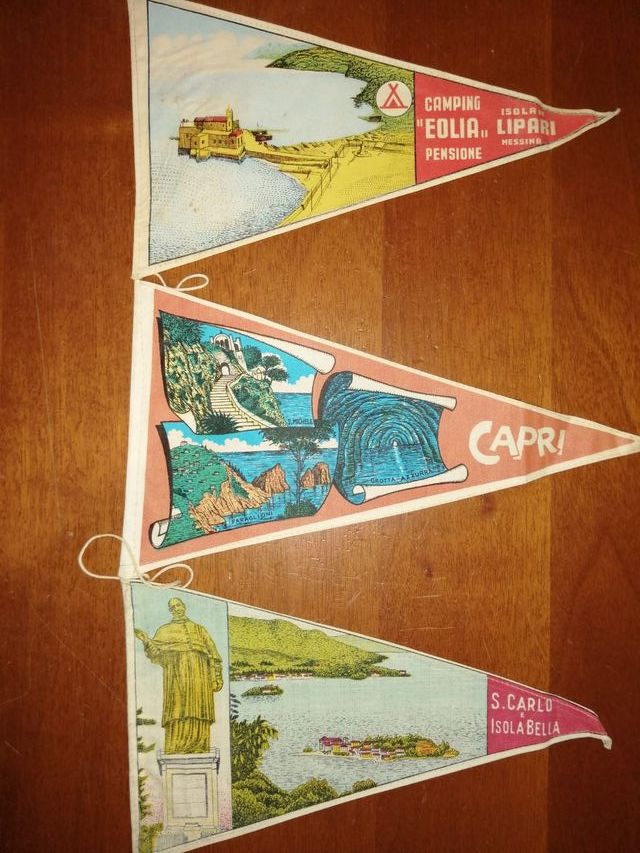 6 Gagliardetti Turistici Vintage Anni 60