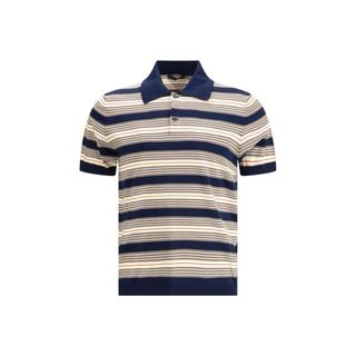 Polo Prada Rayas Azul y Marrón