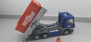 Camión Playmobil con Contenedor Naranja