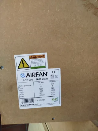 Extractor AIR-FAN 6000m3/h Softbox
