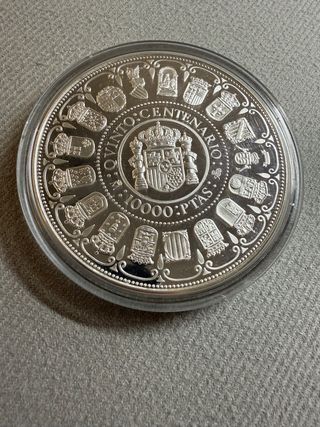 Moneda Plata Maciza 10000 PTAS