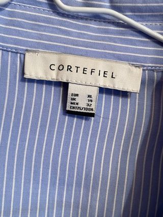 Camisa Cortefiel Flores Bordadas Talla XL