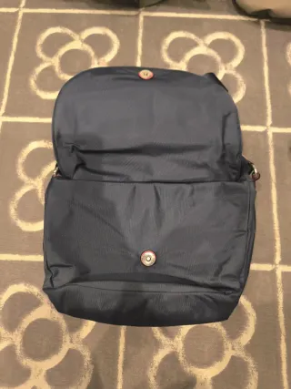 Bolso Tous azul marino y Blanco con detalles Rosas