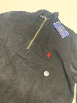 Polo Ralph Lauren Jersey Cremallera Negro