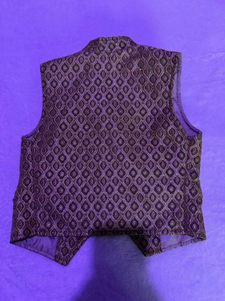 Chaleco fallero niño oro y morado