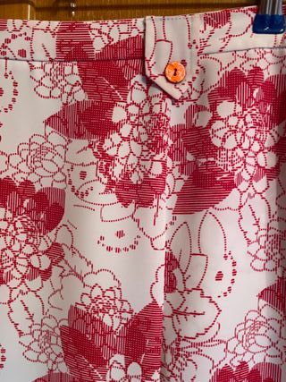 Falda Corte Inglés Flores Rojas Talla 52