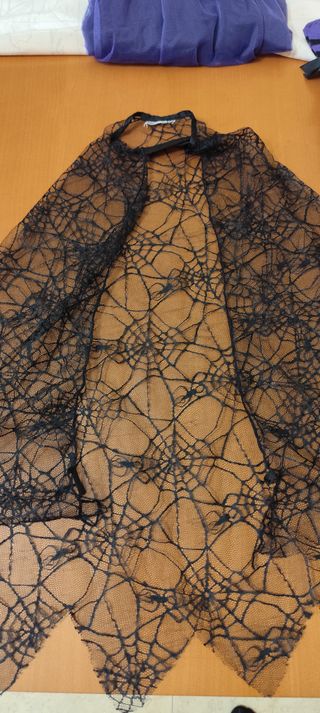 Disfraz Halloween Araña Morado Negro. Talla S/M