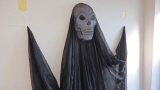 Mostro Halloween Tessuto Nero Maschera Teschio