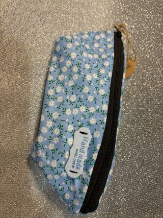 Mini pochette azzurra fiori Handmade vintage