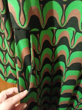 Vestido estampado SURKANA verde y marrón