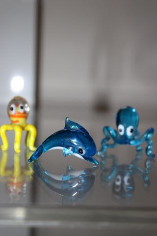 Animali marini in vetro di Murano soffiato