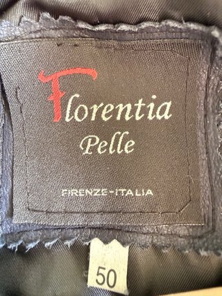 Gabardina Cuero Italiano Azul Talla L