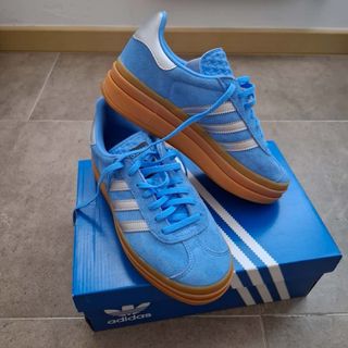 Zapatillas Adidas Gazelle Azul Plata