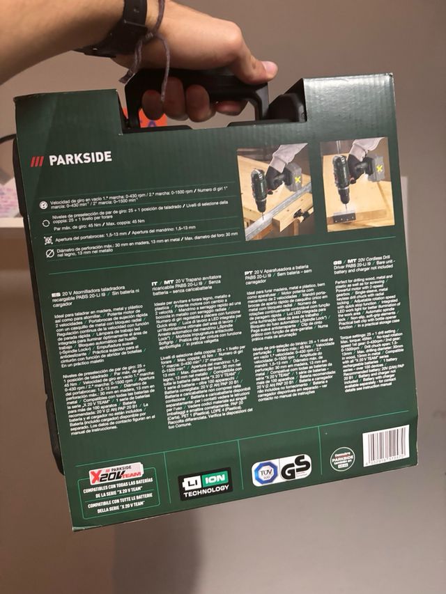 Taladro Atornilladora Parkside 20V