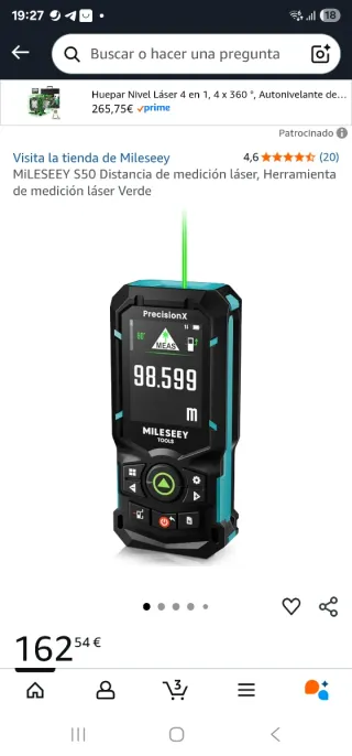 !A ESTRENAR!!Medidor Láser Mileseey S50