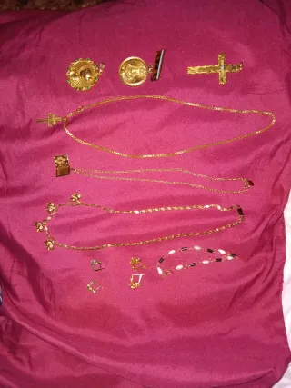 Lote Bisutería Chapado Oro Collares Pendientes Pul
