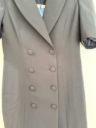 Abito donna corto nero modello smoking