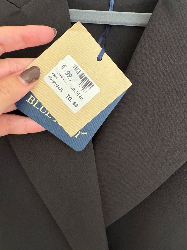 Abito donna corto nero modello smoking