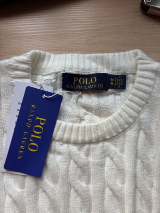 Jersey Polo Ralph Lauren Blanco Talla M
