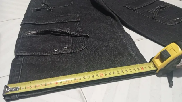 Pantalón corto cargo Y2K negro