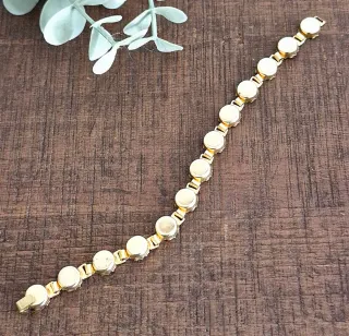 Pulsera Vintage Murano Millefiori Dorada