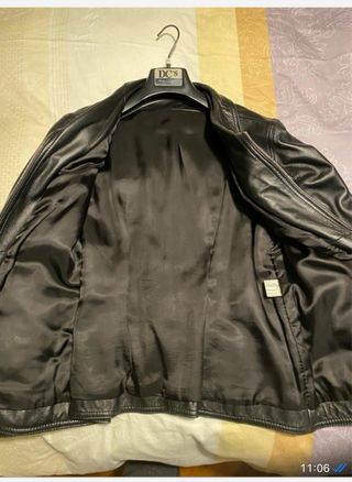 Giacca in pelle artigianale nera