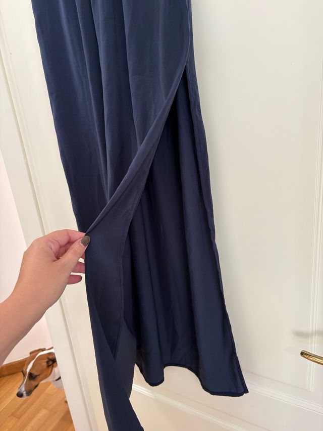 Gonna lunga blu con spacchi