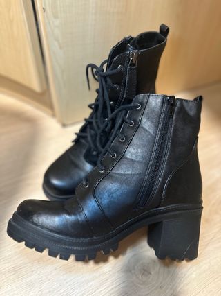 Botines negros mujer tacón plataforma