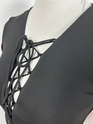 Vestido Negro Stradivarius Talla S
