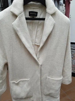 Chaqueta Massimo Dutti Beige Mujer