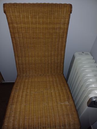 Silla de mimbre artesanal