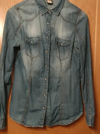 Camisa vaquera Bershka Talla L