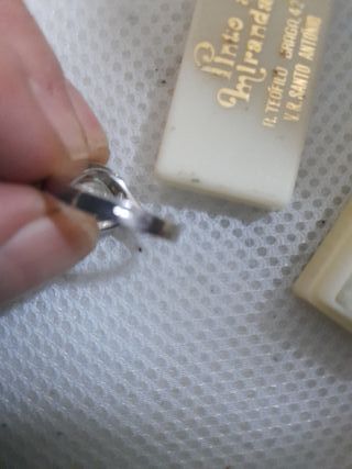 Anillo de plata y  perla antiguo