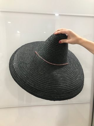Sombrero de paja negro para disfraz