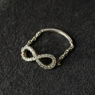 Anillo plata infinito circonitas