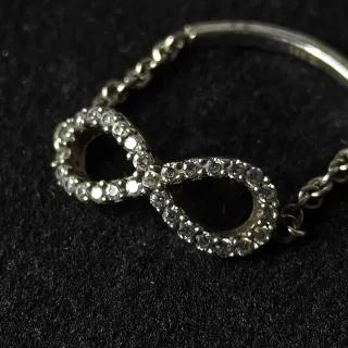 Anillo plata infinito circonitas