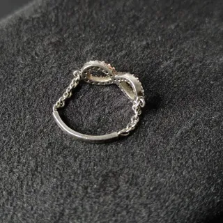 Anillo plata infinito circonitas
