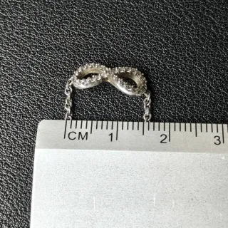 Anillo plata infinito circonitas