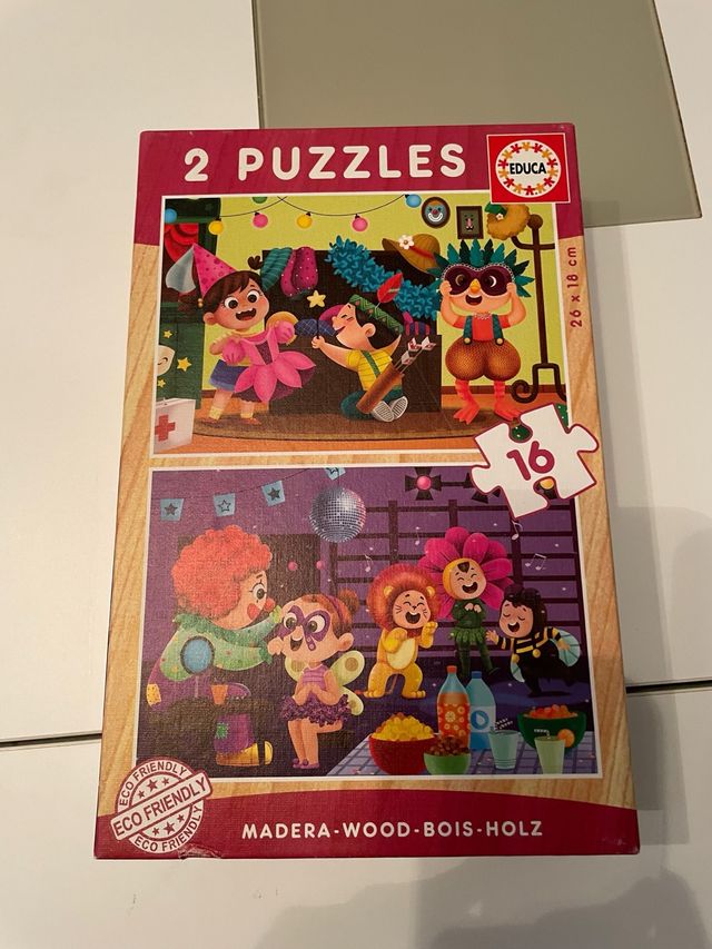 2 Puzzles Educa Madera 16 Piezas