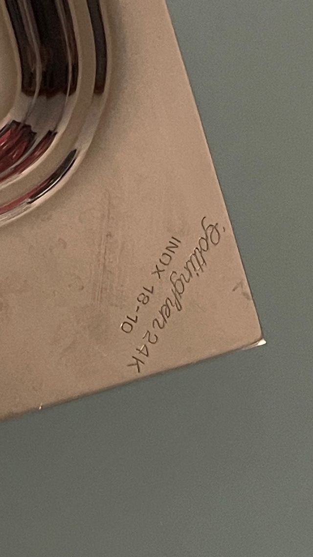 Vassoio acciaio inox design geometrico