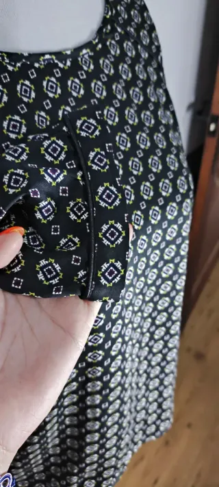 Vestido rosa manga larga talla S