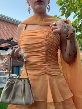 Vestido de fiesta Camila Elbaz naranja