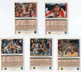 Lote 5 Cromos NBA Jeff Turner..Dennis Scott..