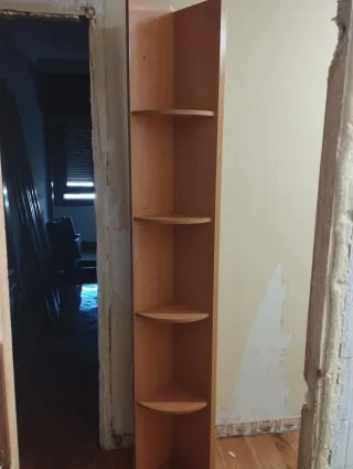 Estantería de esquina madera haya 2.05m