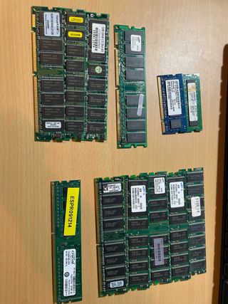 Lote Memorias RAM Crucial, Kingston, Samsung, Valu