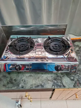 Cocina de gas portátil 2 fuegos