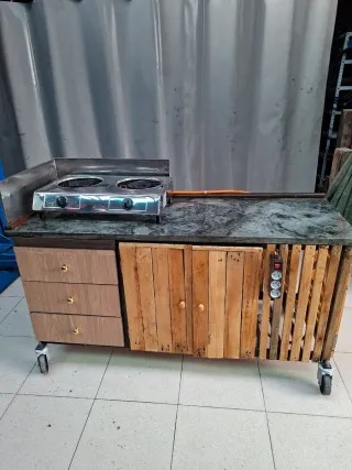 Cocina de gas portátil 2 fuegos